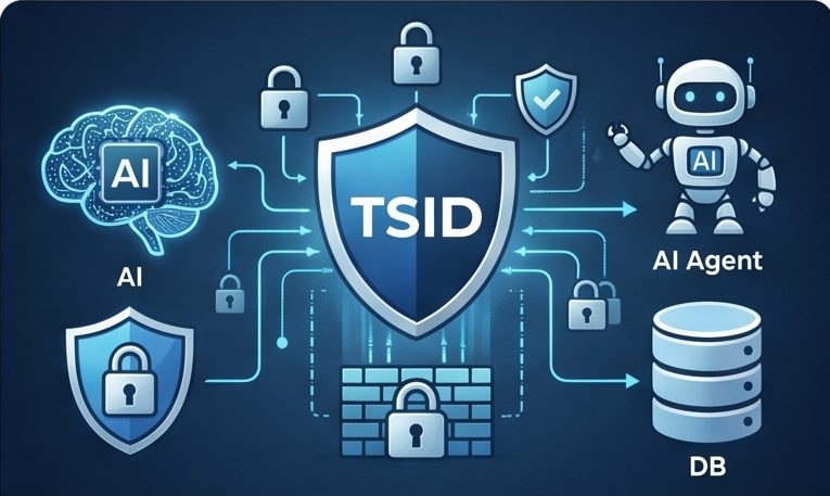 TSID 기반 보안 강화형 AI DB & Agent Security (추진 중) 서비스 화면